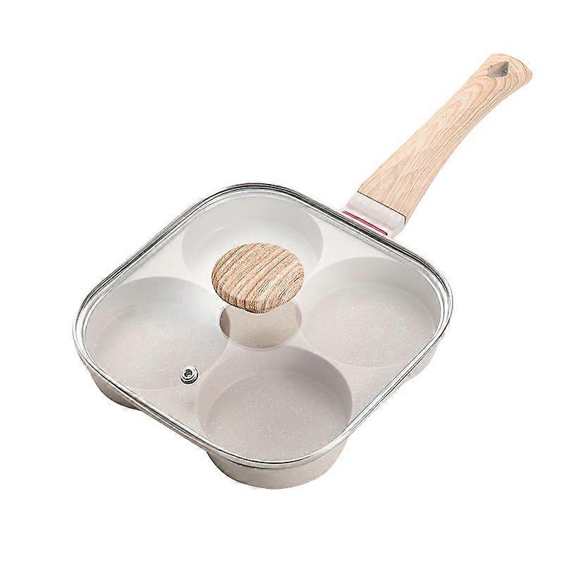 3-Section Nonstick Egg Frying Pan - Heat-Resistant Skillet for Omelettes, Burgers, and Breakfast Cooking