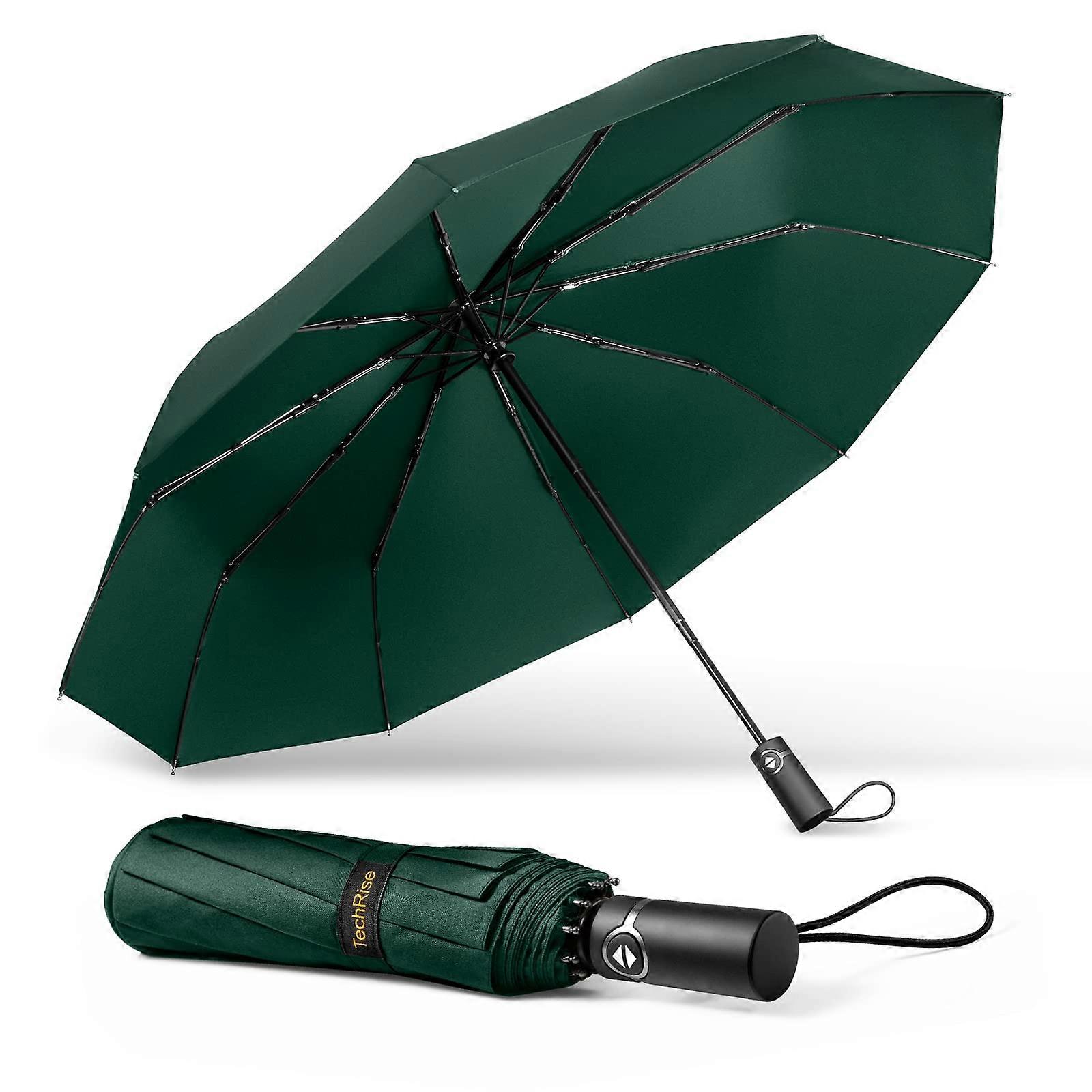 Windproof Golf Umbrella with 10-Rib Construction, Auto Open/Close Mechanism for Heavy Rain Protection