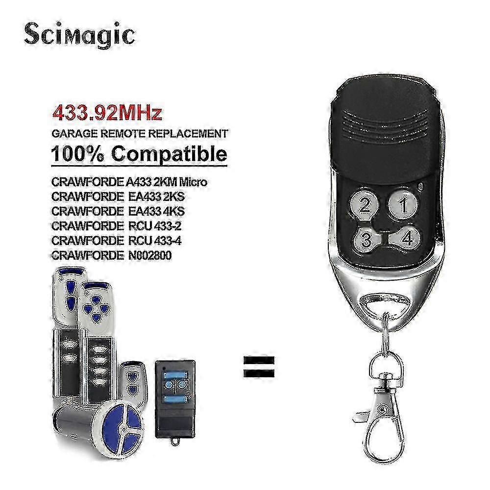 for Normstahl Ea433 Garage Door Remote Control - 433.92MHz Rolling Code, 2km Range
