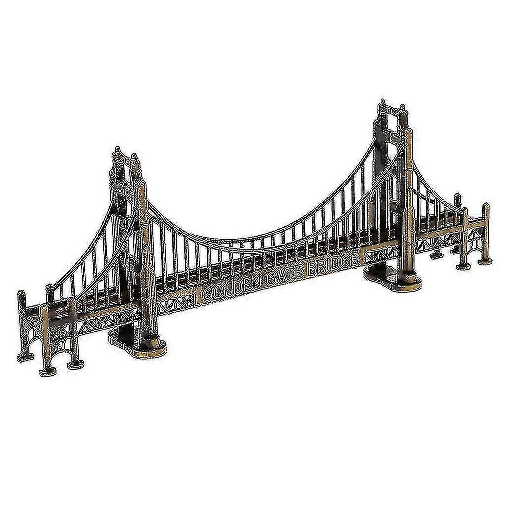 Retro Metal Golden Gate Bridge Statue