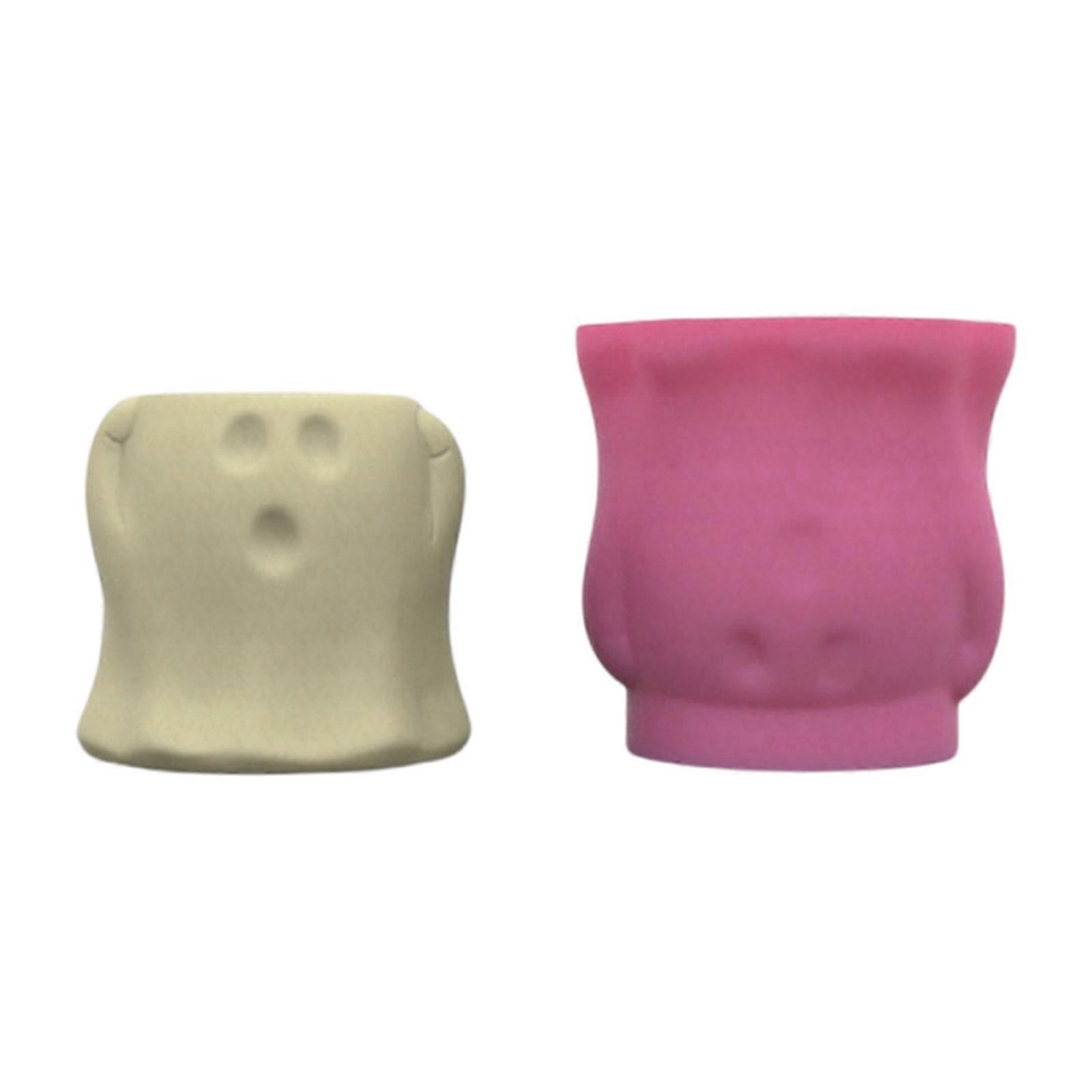 Elegant Skull Sturdy Silicone Mould Portable for Resin and Clay Creative Flower Pots Pen Holder Cast Craft Supplies
