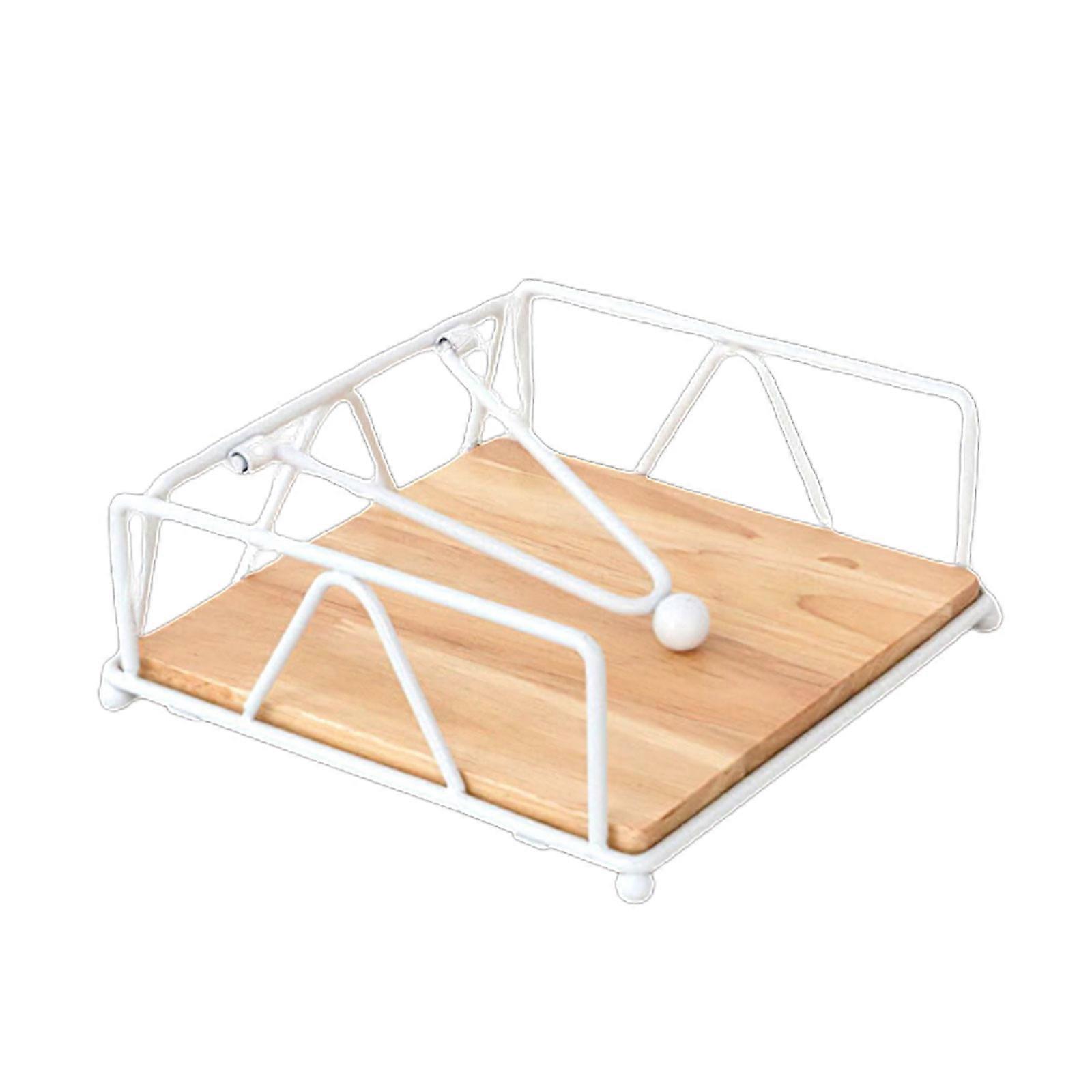 Modern Paper Holder Horizontal Table Paper Holder With Arm Paper Tissue Dispenser Kitchen Accessory White