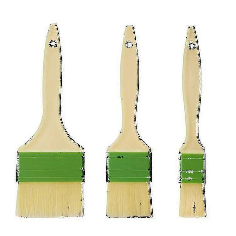 מברשת מאפה, מברשת שמן לבישול, זיפי חזיר מברשות ברביקיו לגריל, מברשת מזון עם ידית עץ מעץ אשור לאפייה/מריחה מרינדה/רוטב/חמאה/ביצה/ק