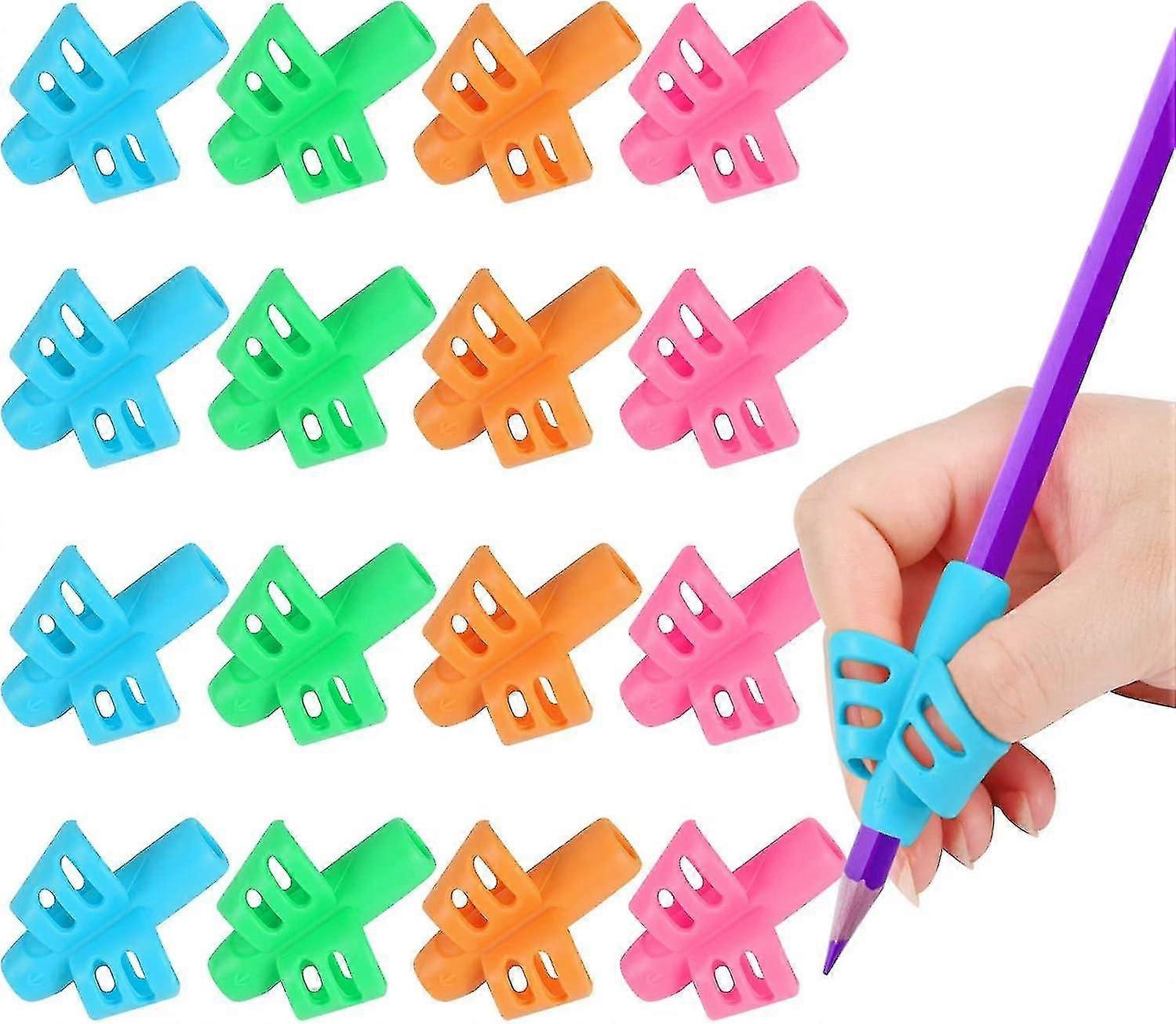 16 confezioni di impugnature per matite per bambini, per esercitarsi a scrivere a mano, materiale scolastico