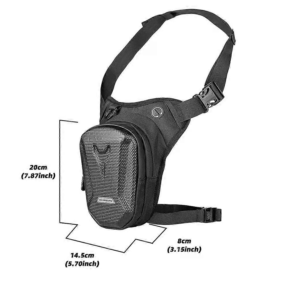 Μοτοσικλέτα Drop Leg Side Bag Μαύρη τσάντα μοτοσικλετών Hard Shell Outdoor Casual Waist Bag Motorbike Hip Bum Pack Τσάντες Moto Leg Τσάντα