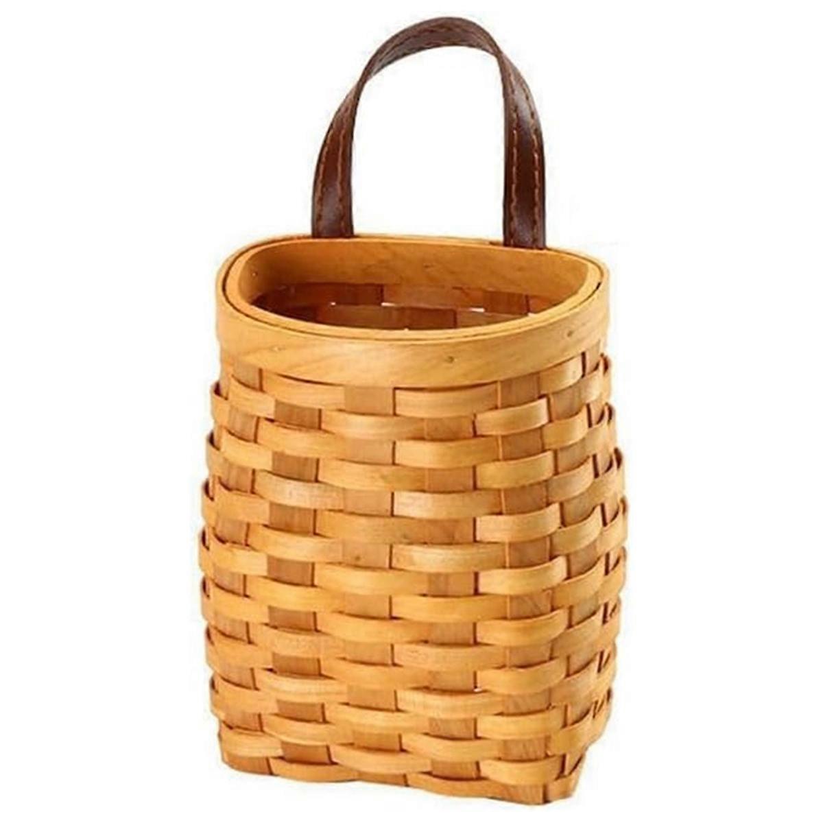 Wooden wall basket, desktop fruit snack storage box