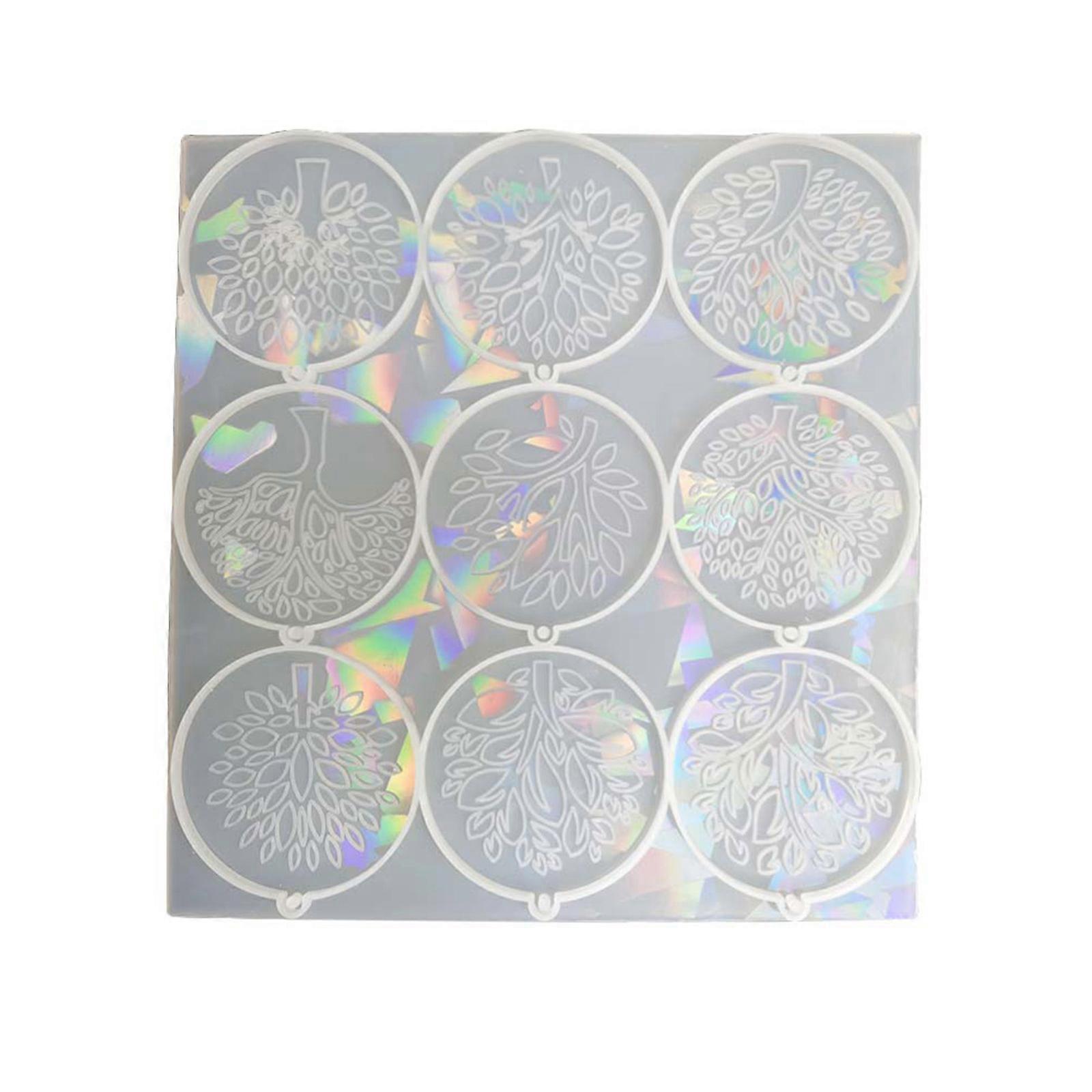 Life Tree Pattern Silicone Molds DIY Handmade Crafts Holographic Resin Molds Keyring Ornament Pendant Making Tool Clear