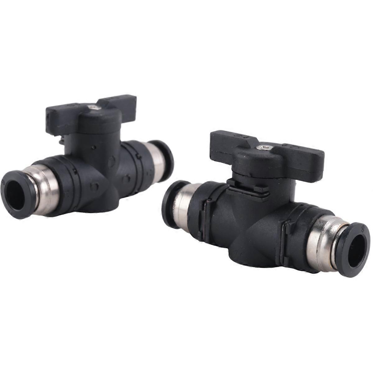 Push Connect Valve Ball Valve Air Flow Control Valve Quick Connect Valve Tube Fittings 3 Pack