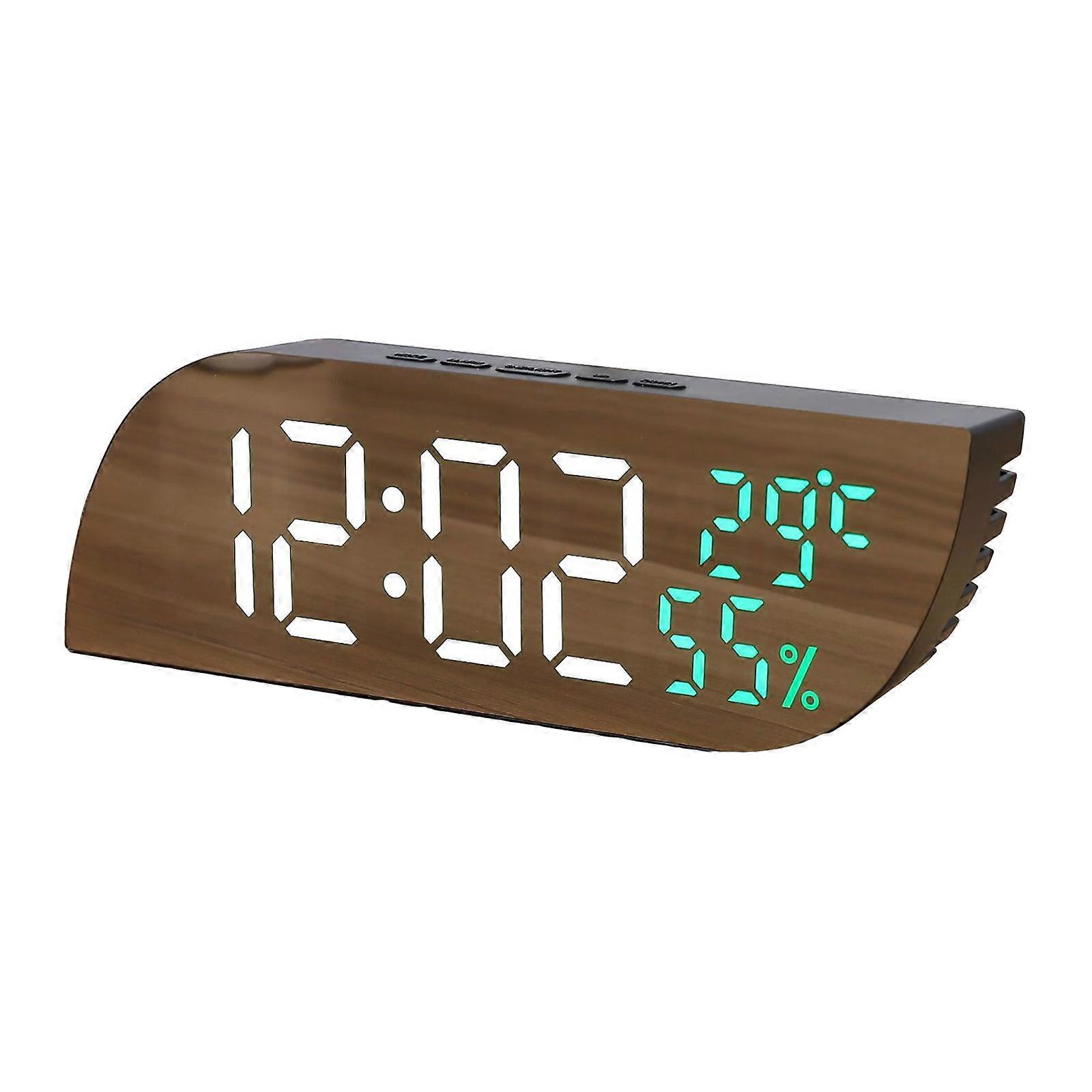 Digital Alarm Clocks for Bedrooms Electric Desk Clock with Large Number,Loud Alarm with Humidity & Temperature Detect