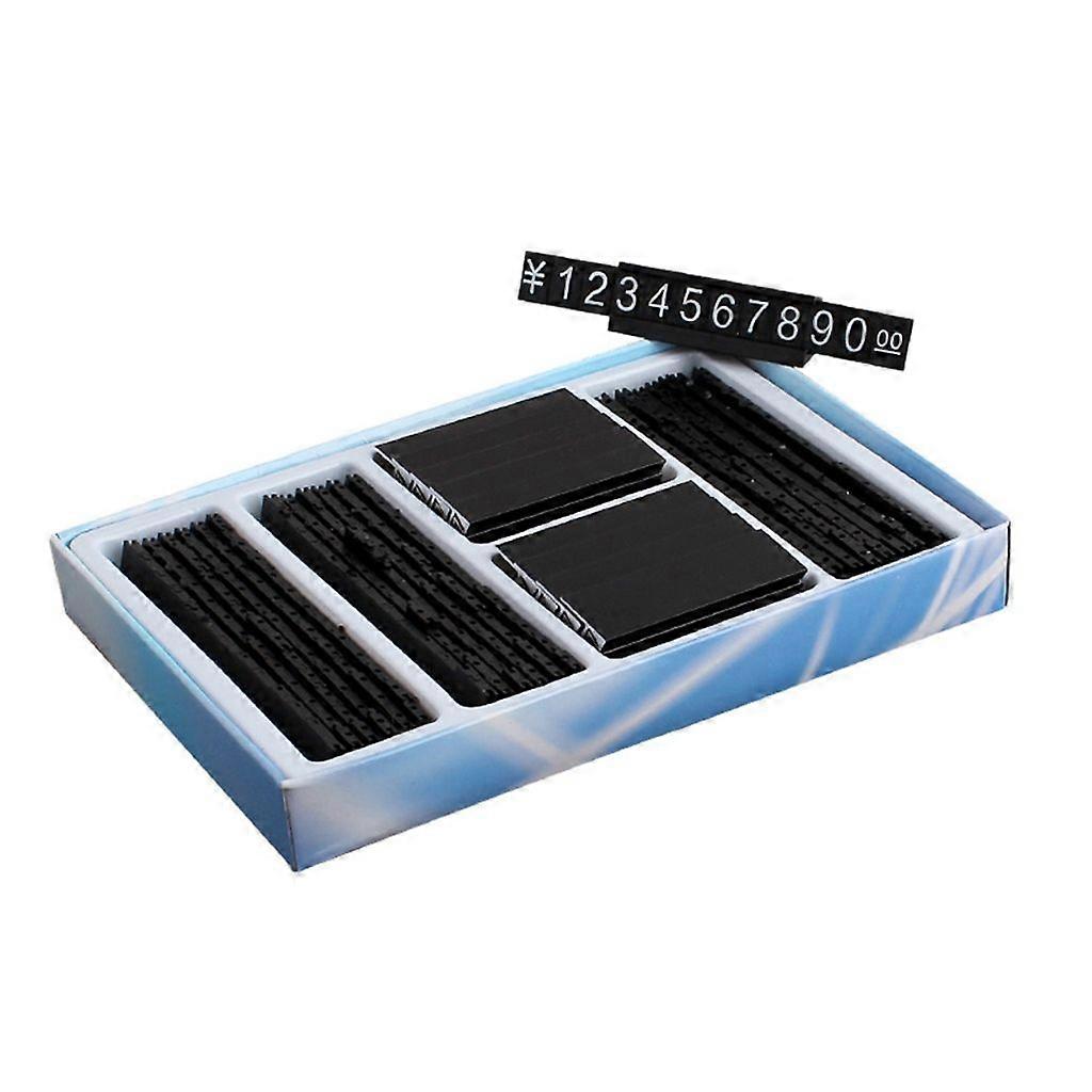 Metall Nummer Prislapp Skyltar 1Box Arabiska Siffror Pris Cube Kit