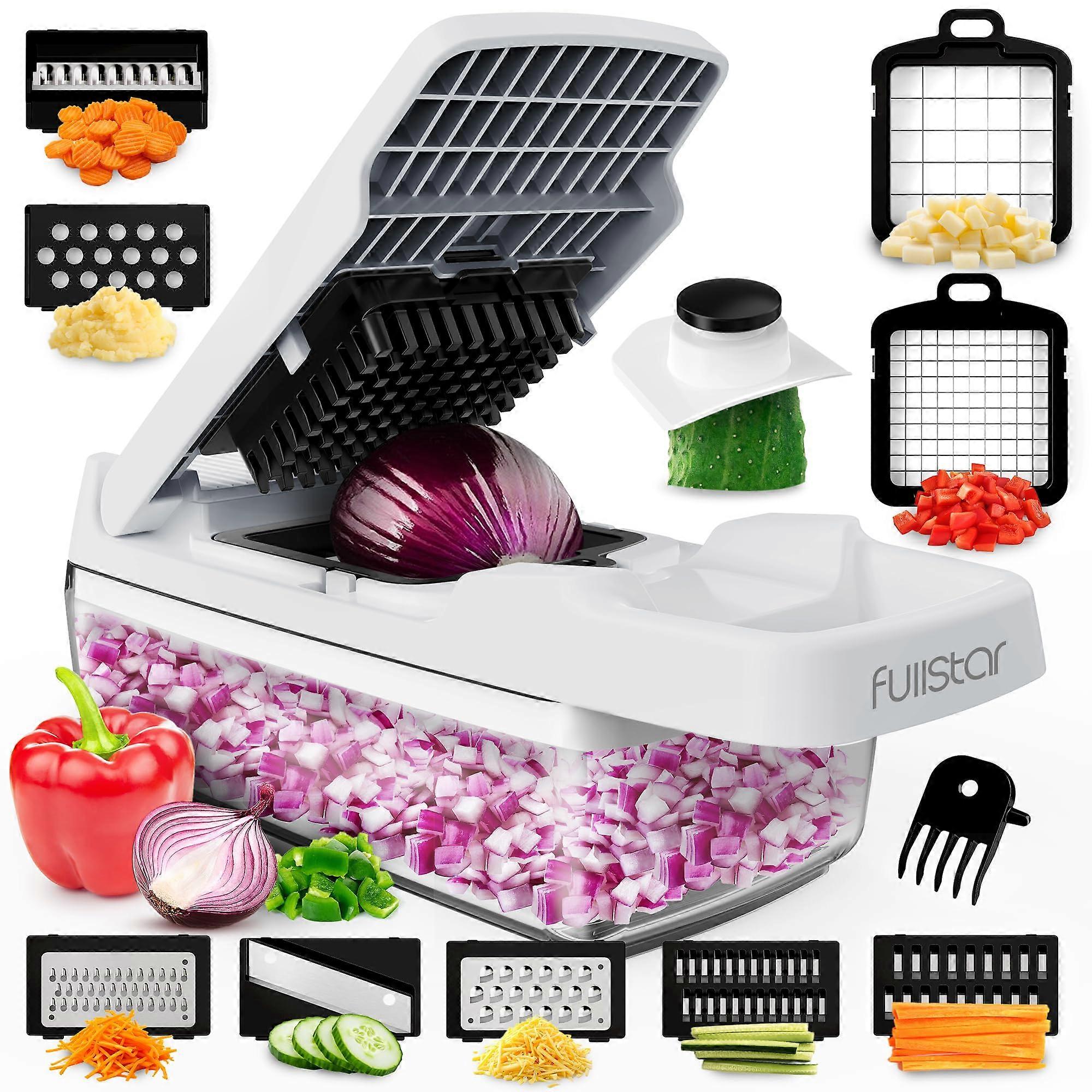 Vegetable Chopper & Mandoline Slicer 9 in 1 - Food Chopper with Container, Cheese Grater, Kitchen Gadgets for Home Use