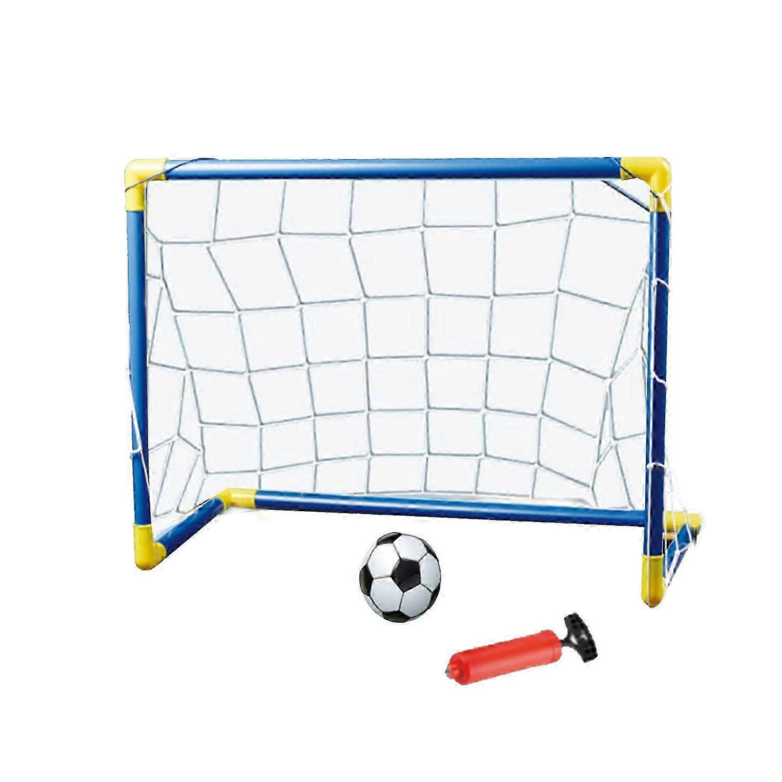 خصم 50٪ على أعمدة هدف كرة القدم المصغرة القابلة للطي مع مضخة - لعبة رياضية بلاستيكية للأطفال سهلة التجميع