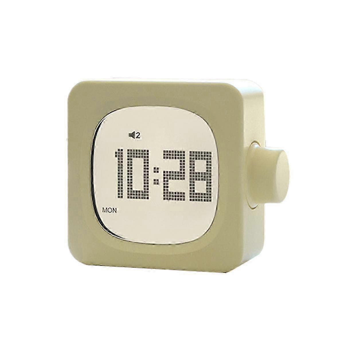 Compact Alarm Clock with a Unique Design Ideal for Students - Bedroom and Office Use Electronic Wake-Up Lamp and Charging Function