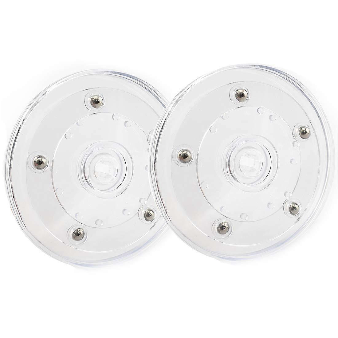 2-Pack 4 Inch Lazy Susan Turntable Organizer Acrylic Round 360 Degree Rotation Kitchen Cabinets Spice Rack Clear