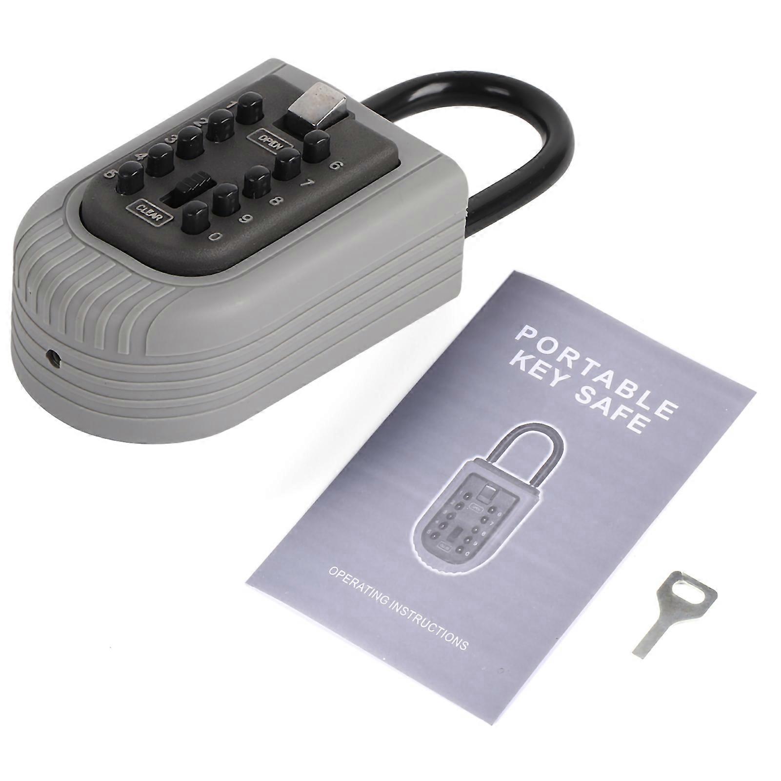 10 Digit Combination Hide Key Lock Box Storage Wall Mount Security Outdoor Case