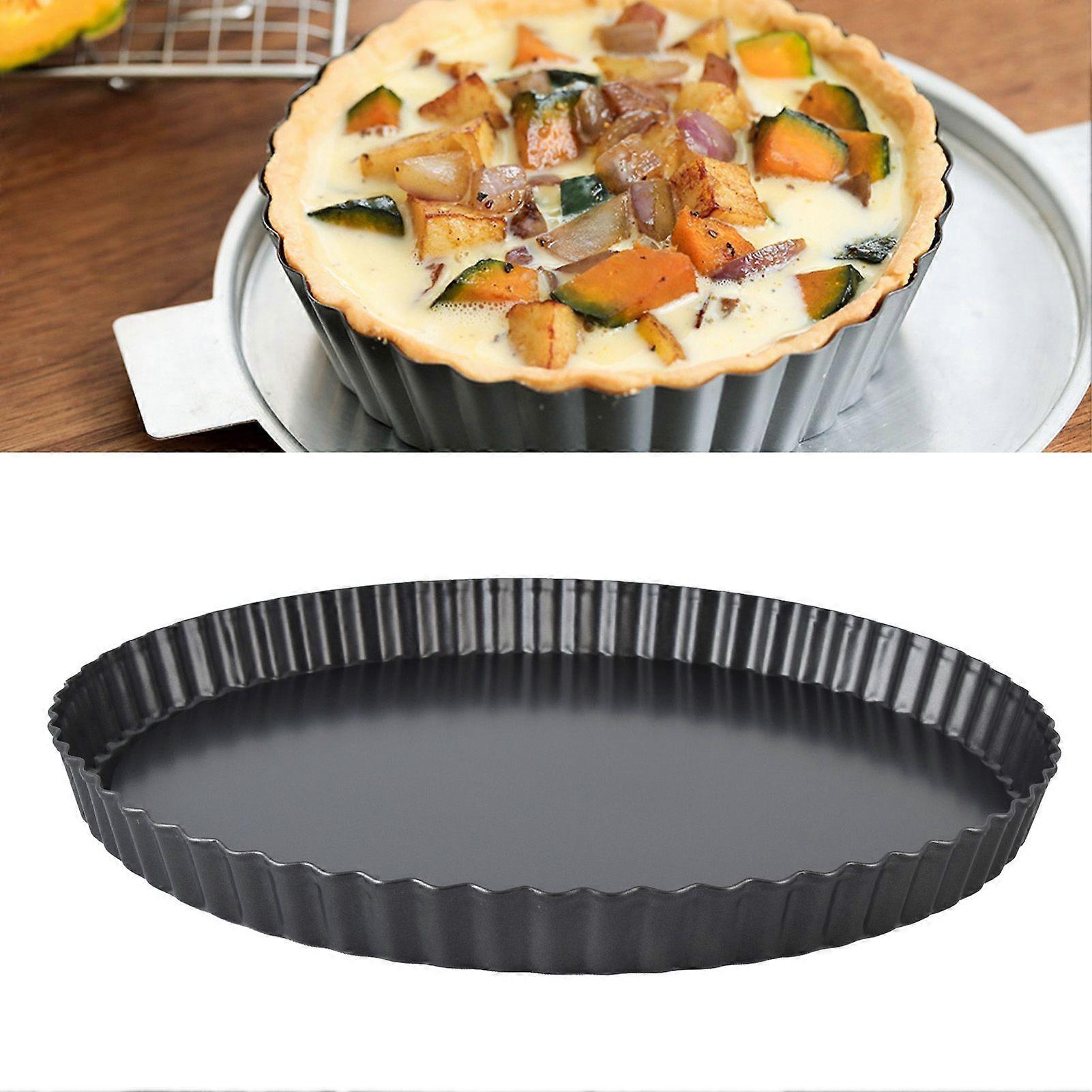 Nonstick Tart Pan Quiche Pie Plate with Removable Bottom