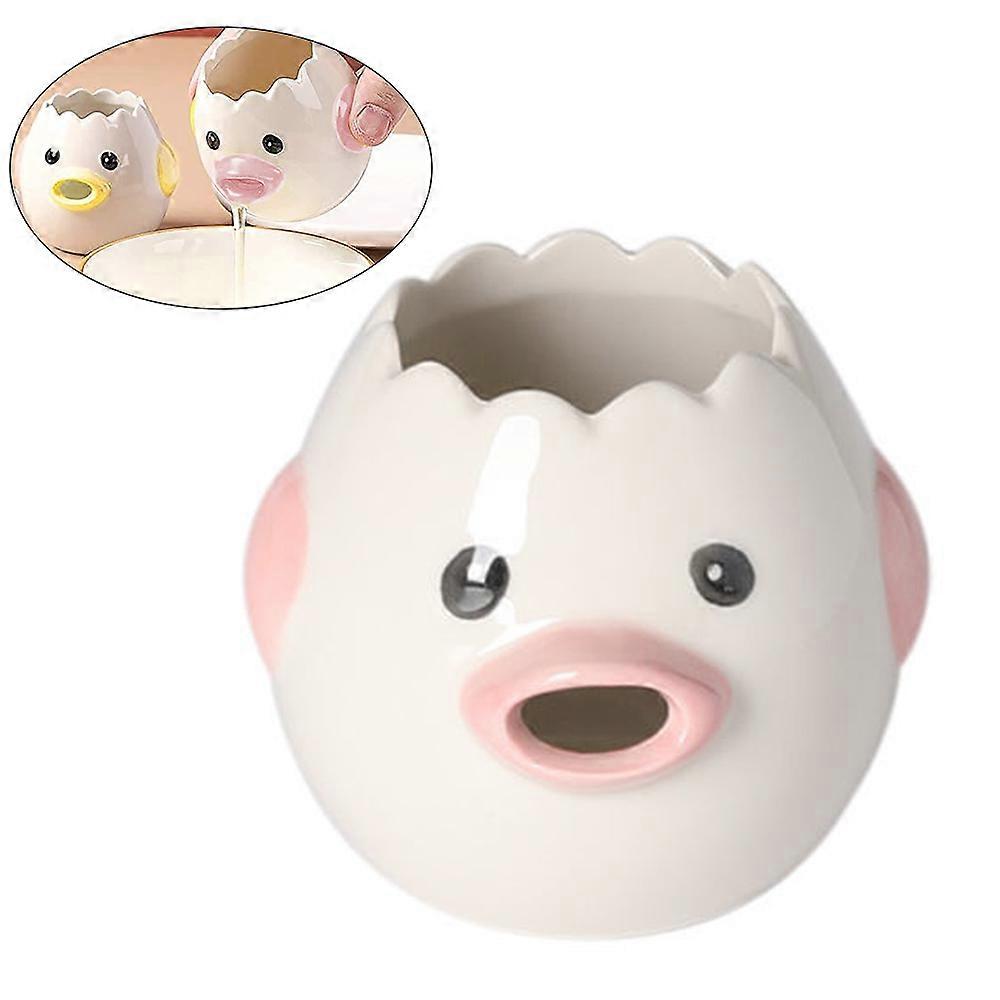 Cartoon Egg Separator Mini Egg White and Yolk Separator Practical and Simple Ceramic Egg Separator Suitable