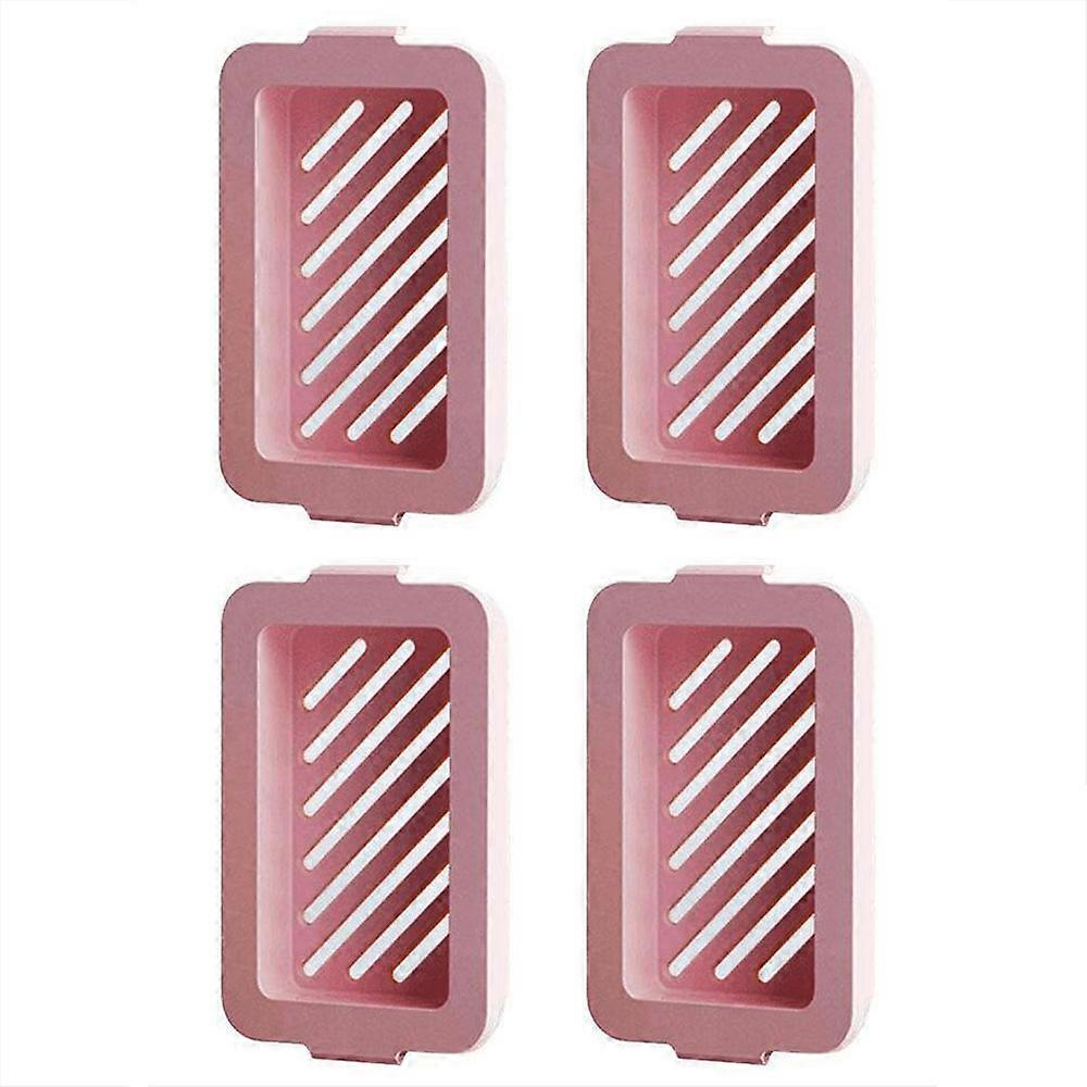 4pcs /Pack Multifunctional High Elastic Mesh Anti-slip Drain Foaming Soap Box