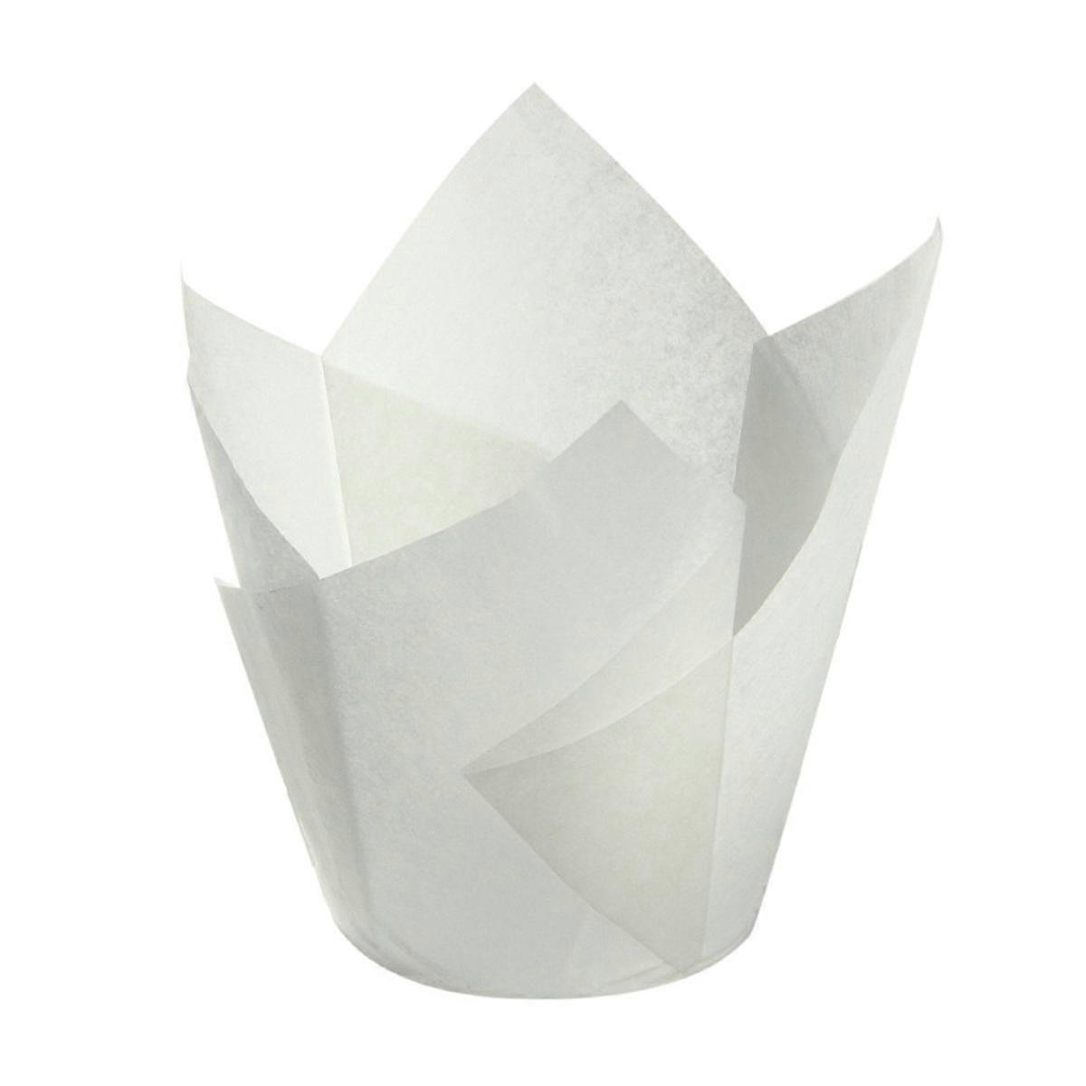 50 Counts Tulip Cupcake Liners for Baking Cups, Paper Muffin Liners Holders, Standard Tulip Cupcake Liners, Greaseproof Cupcake Wrappers for Party,