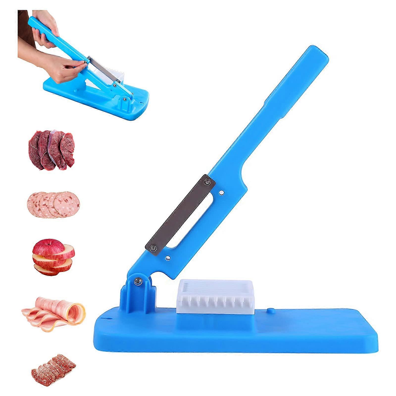 Multifunctional Table Slicer, Upgraded Manual Meat Cutter for Frozen Meat, Adjustable Thickness, Durable Stainless Steel Design