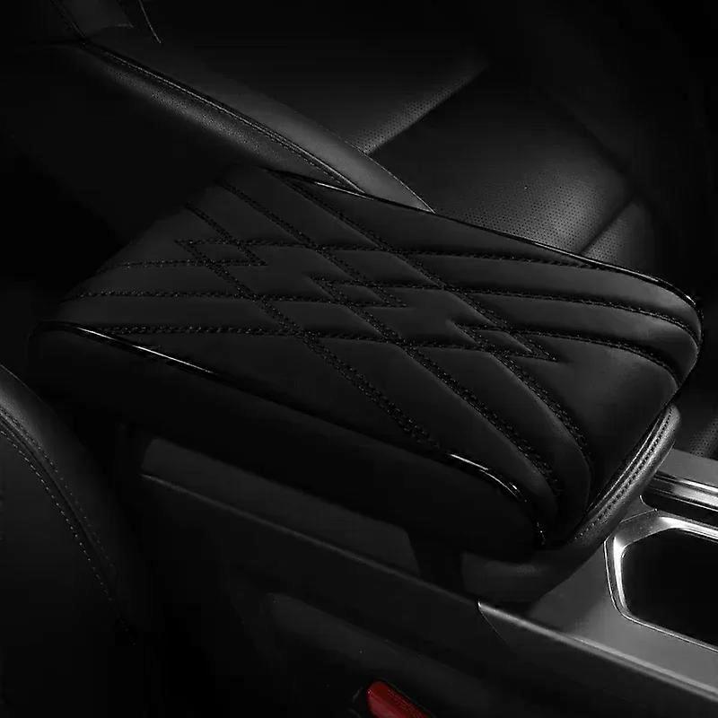 Nappa Leather Center Console Armrest Box Mat Pad Cover compatible for B-M-W Series 1 E81 E87 E88 F20 F21 F40 F52 2 F22 F23 Car Accessories