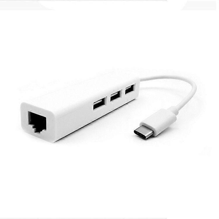 Type-C 2.0 to network cable interface for mac 100M free-drive network card USB 2.0 hub network converter