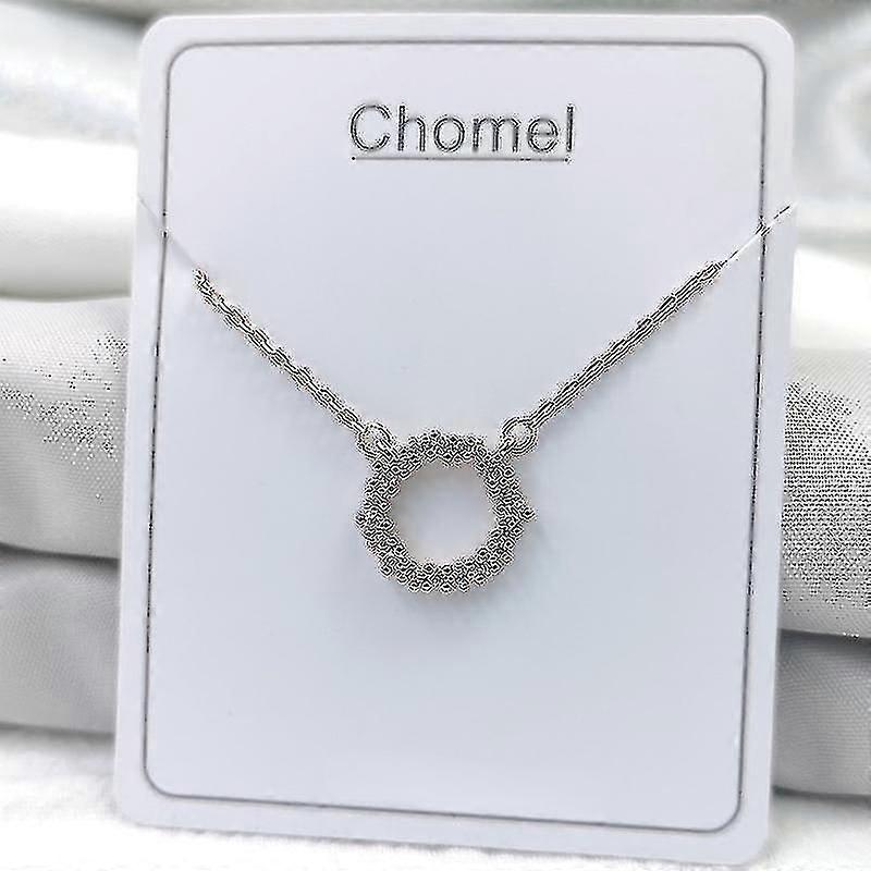 Style Simple Zircon Round Lady Collier-or