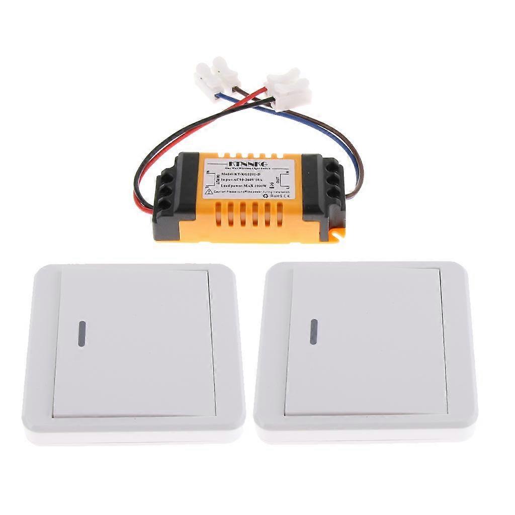 LED Lights Wall Panel ON/OFF Switch Wireless Remote Control with Receiver