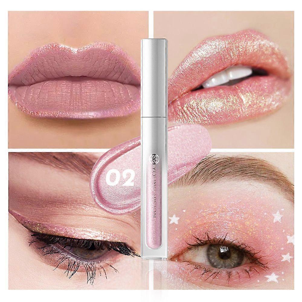 lucidalabbra in 9 colori scintillanti, lucidalabbra antiaderente, ombretto liquido perlescente multiuso viso, liquido a prova di sbavature waterproof a lunga durata