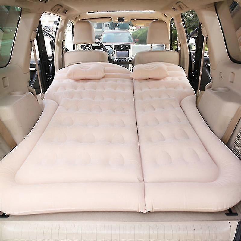 Car Inflatable Bed, Air Mattress Sleeping Pad(beige)