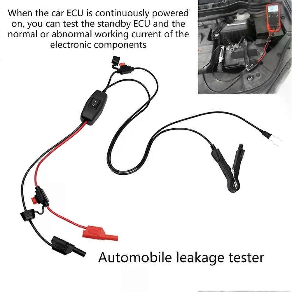 Car Leakage Tester No Power Off Parasitic Drain Tester with 4mm Copper Plug Current Drain Test Tool Automobile Diagnostic Tools