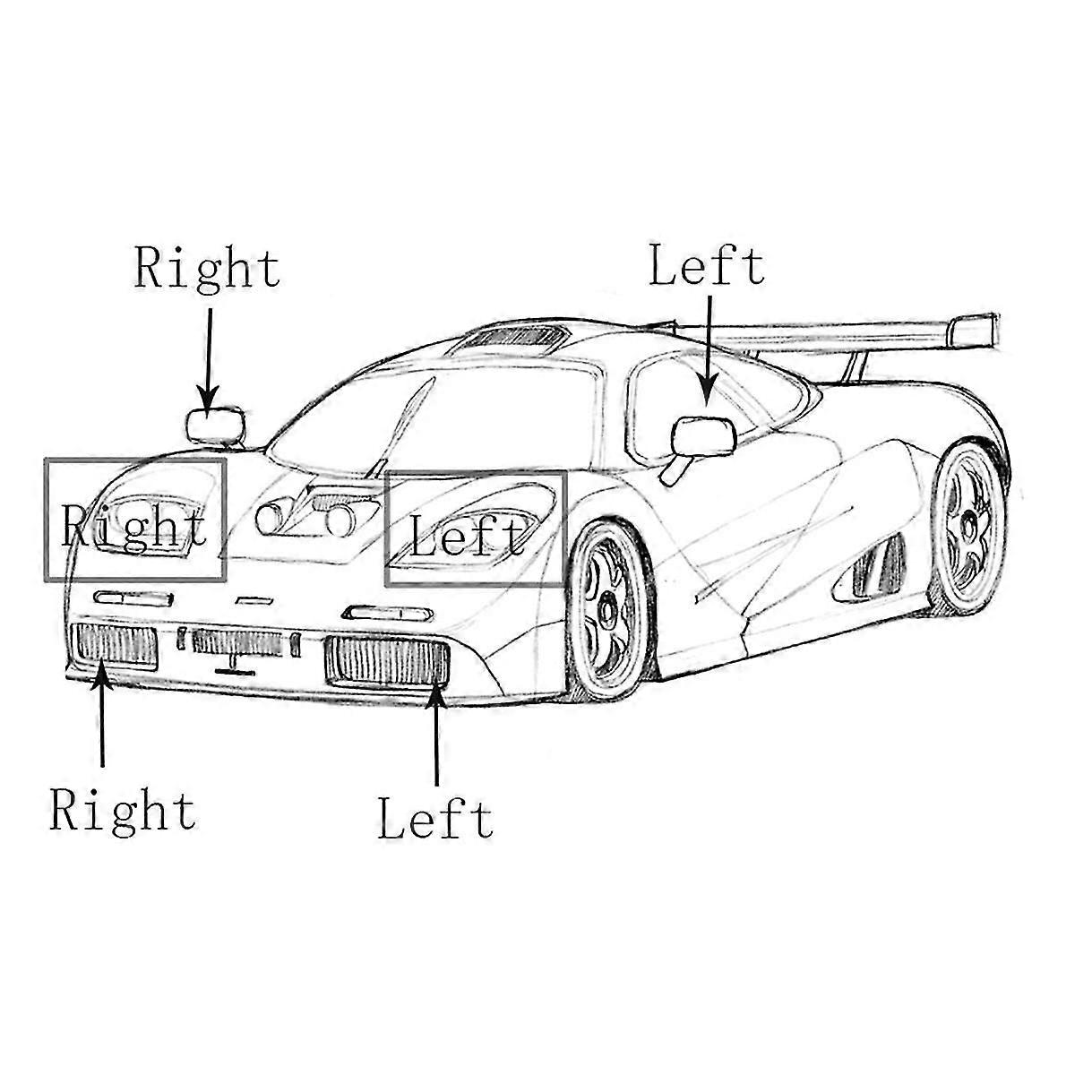 1Pair Car Rearview Mirror Covers Trim Caps for E65 E66 E67 E46 Coupe E46 51167074236 51167074235 Gl