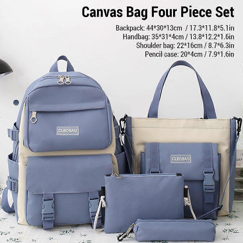 Four-piece Set Backpack Large Capacity Trendy Casual Bag  Backpack Set