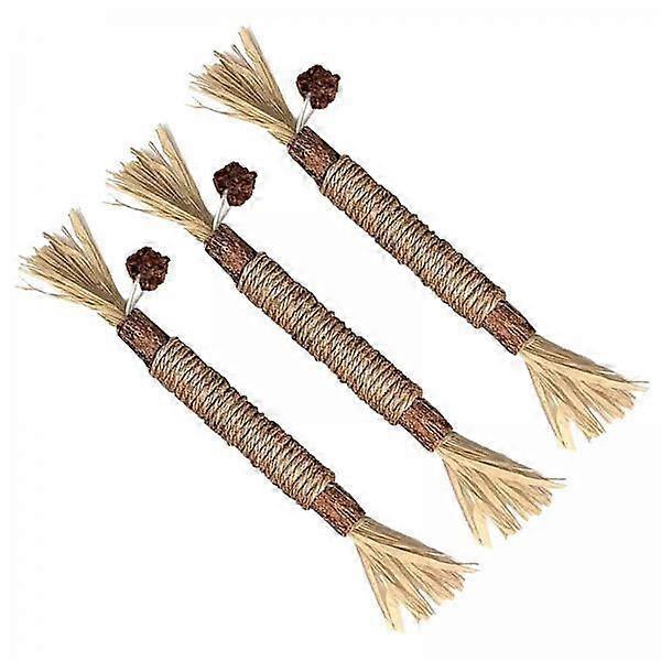 2x3pcs Catnip Ball Toys for Indoor Cats Teething Toys Pet Catnip Sticks Wooden