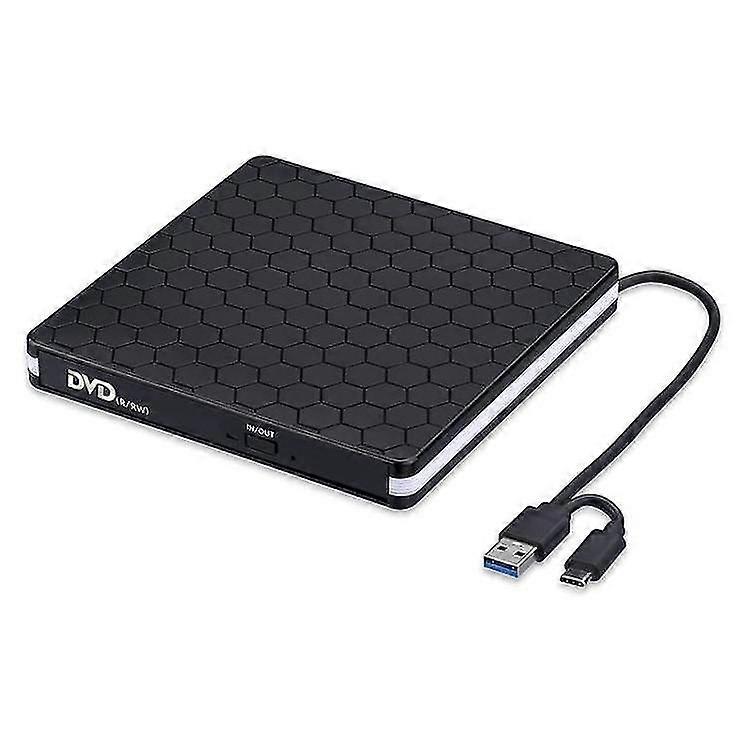 External Dvd Drive, Usb 3.0 Type-c Cd Dvd +/-rw Optical Drive Usb C Burner Slim Cd/dvd Rom Rewriter Writer Reader