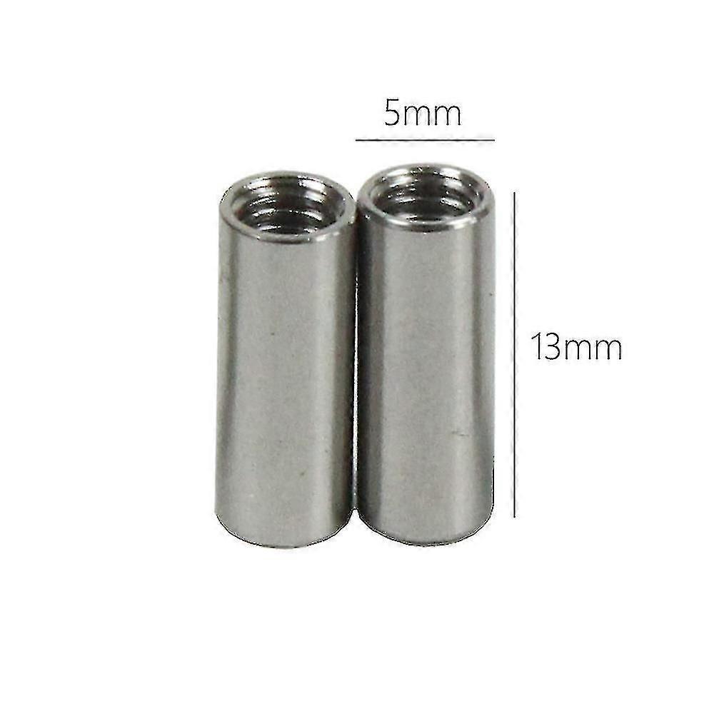 2pcs Stainless Steel Threaded Sleeves Screw Rob Tube 5mm Diameter With With M4 Internal Thread Spare Part-yu-YI WU