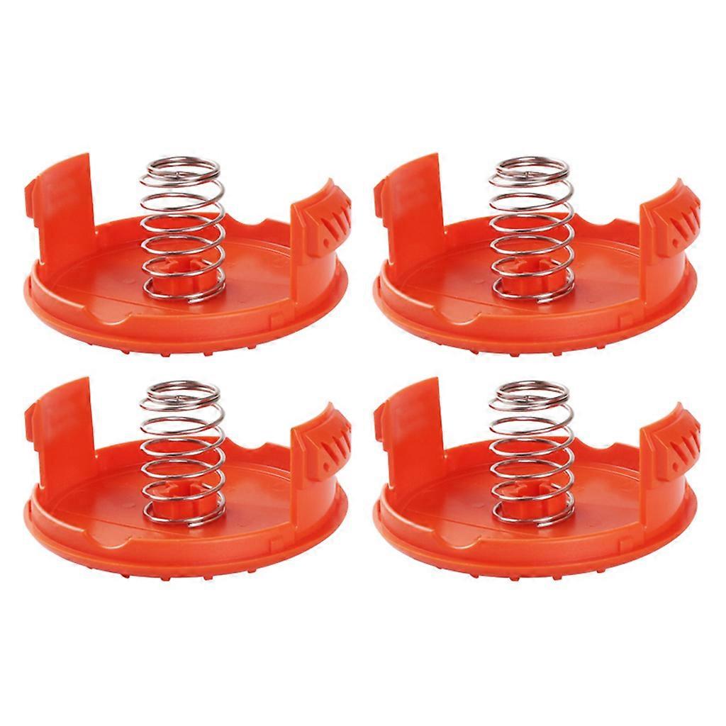 4-Pack RC-100-P Replacement Accessories Spool Cap Covers and Spring for Black-Decker AFS Trimmer GH600 NST2018 CST2000