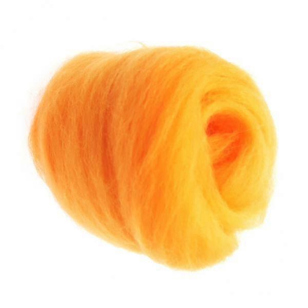 2x10g Wool Top Roving Felting Wool Felting Fiber Orange