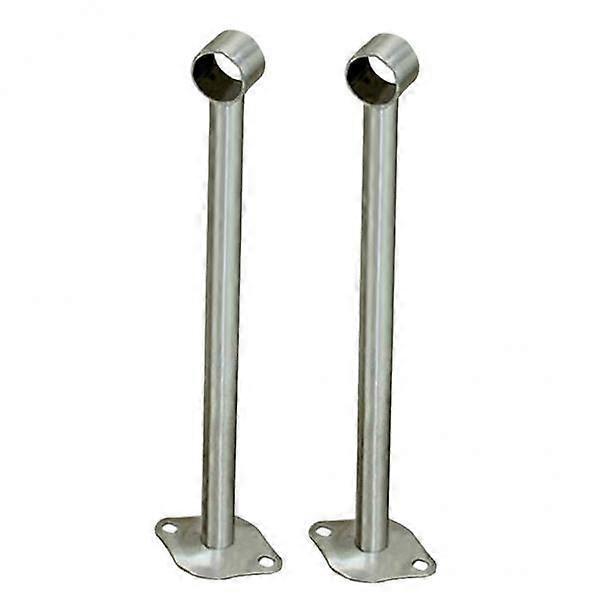 3x 2 Pieces Ceiling Mount Bracket Stainless Steel Brushed Bracket Wardrobe