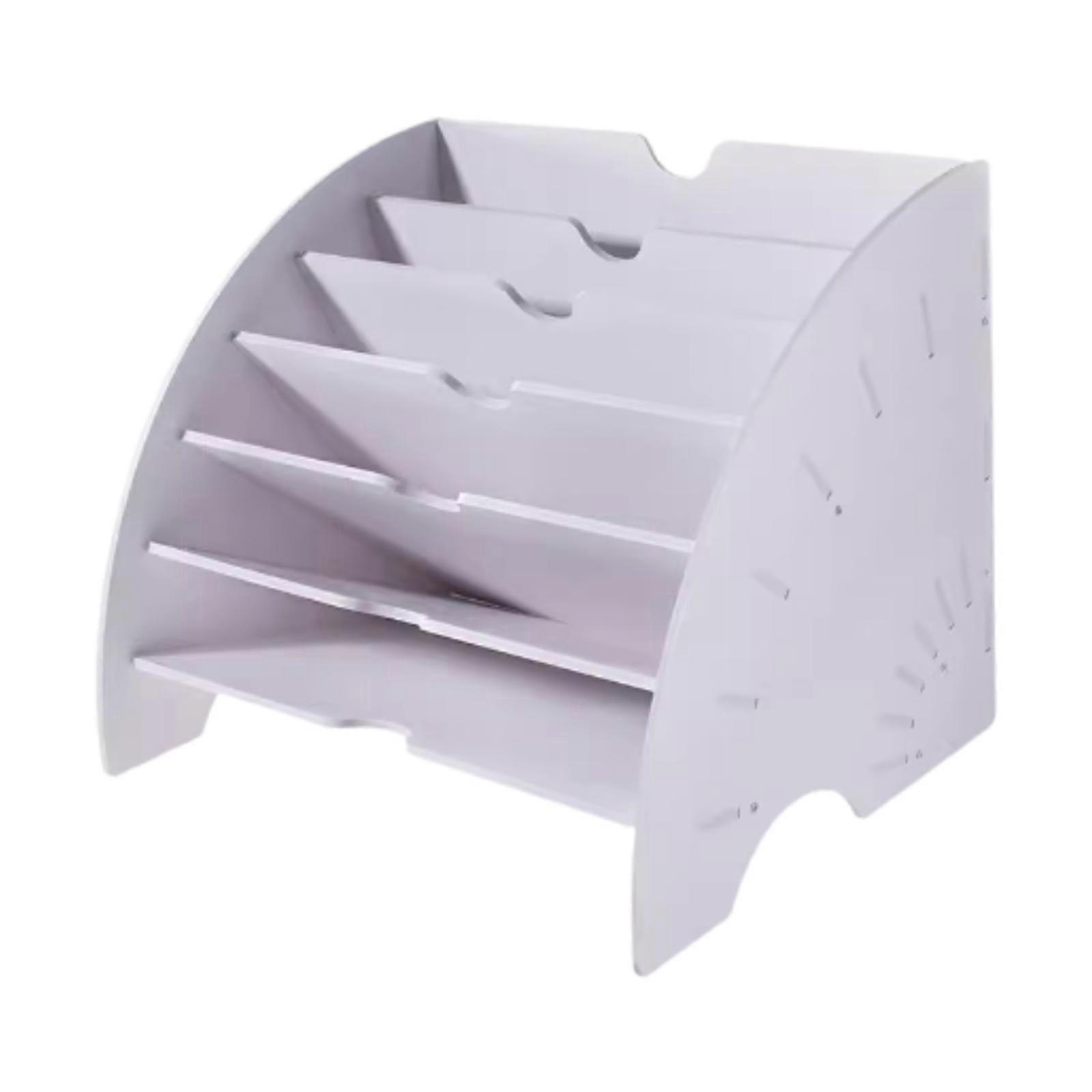 Desk File Organizer File Document Storage Rack for Classroom Workspace Home