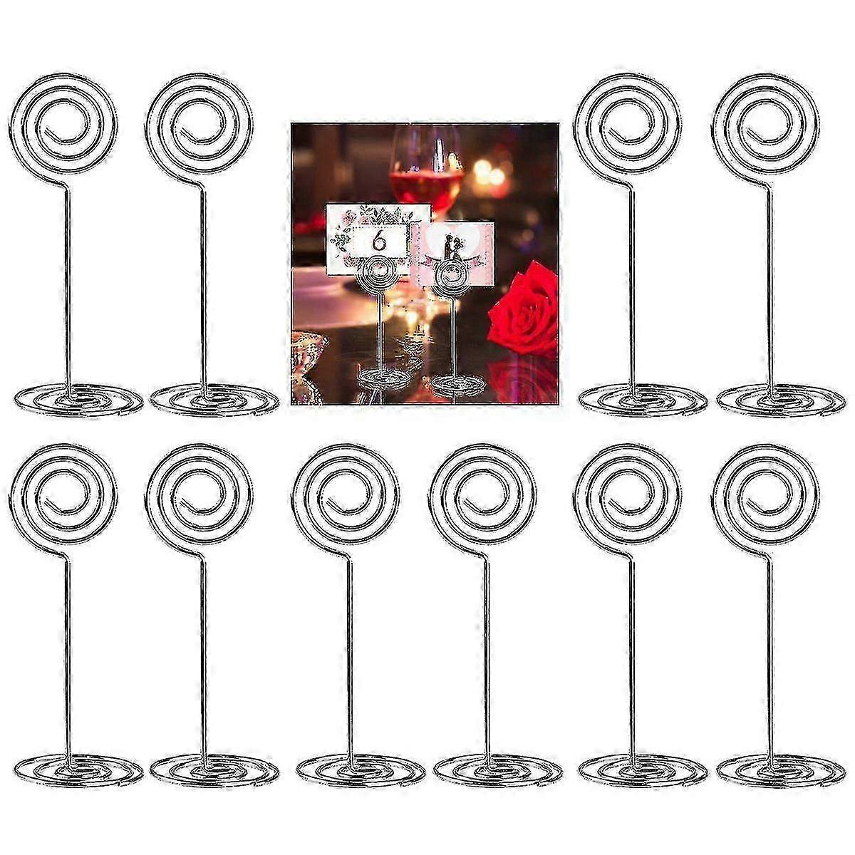 10pcs Swirl Table Number Holders for Wedding Decor