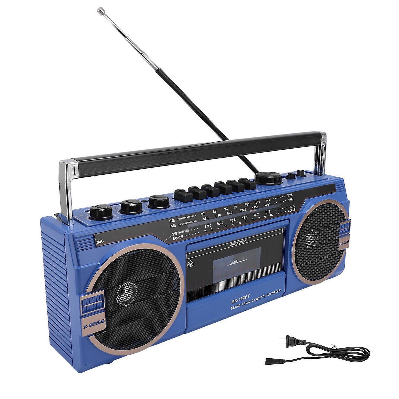 Vintage Bluetooth Cassette Player with AM/FM/SW Radio, USB Port, and Great Sound Quality