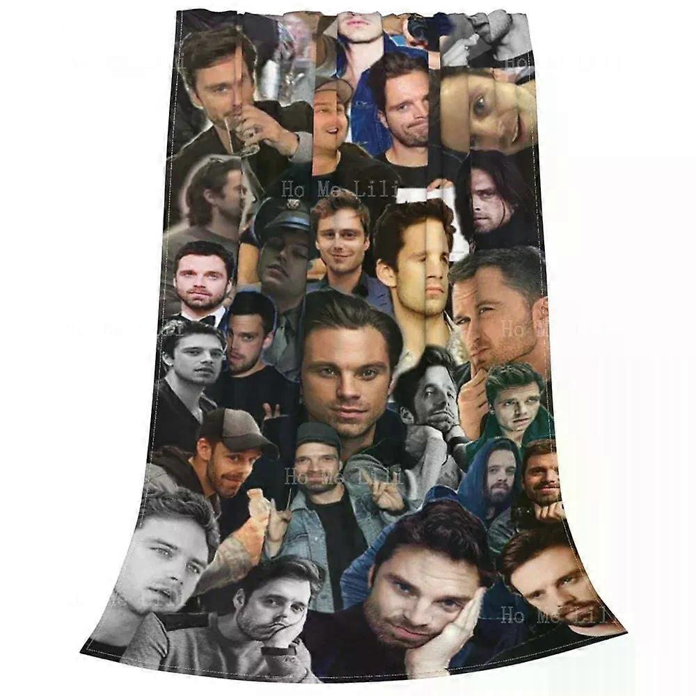 ss215 Anime Sebastian Stan Printed Blanket Sofa Blanket Office Thin Comforter