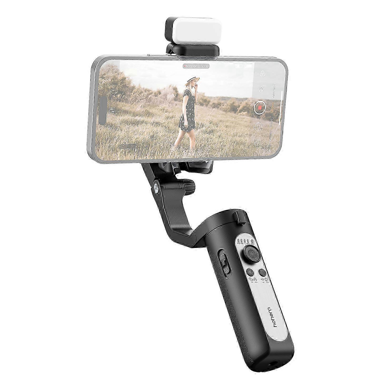 Hohem iSteady XE 3-Axis Smartphone Gimbal mit LED-Licht & Stativ, 280g Last