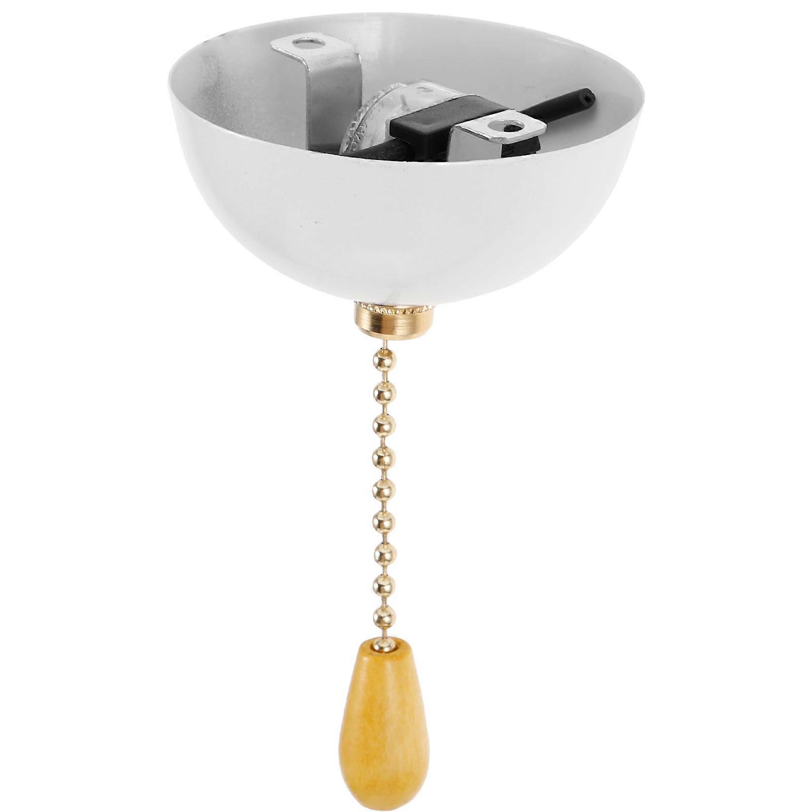 Pull Chain Extension for Ceiling Fan or Light Fixture, White Iron Pull Switch Cord for Fan or Light, Ceiling Fan Pull Chain Ornament