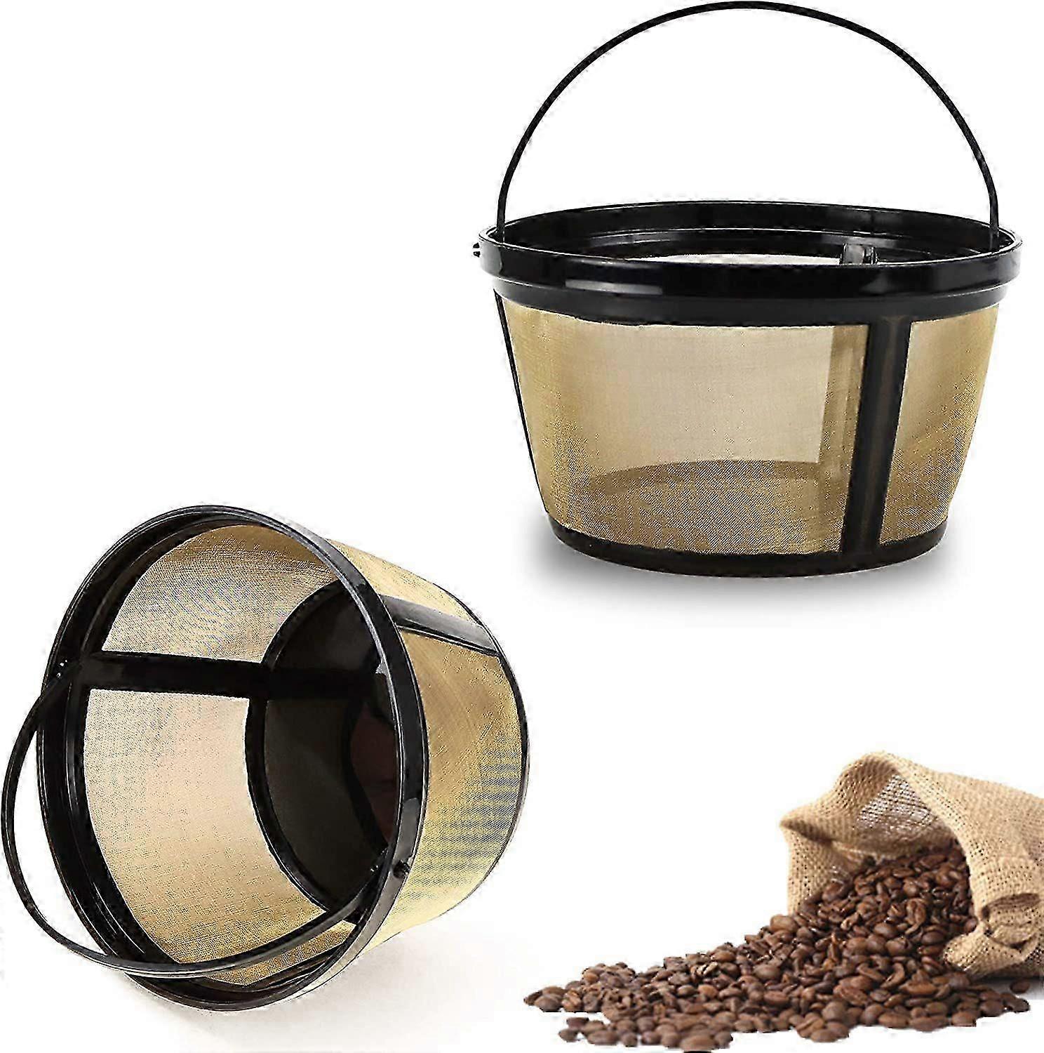 2 Pack Basket Coffee Filters 8-12 Cup Replacement Coffee Filter