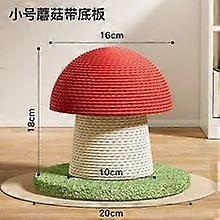 Kitten Scratcher Red Mushroom Shape Cat Scratching Post Sisal Multi-Functional Cat Toy For Indoor Cats Interactive Cat Supplies