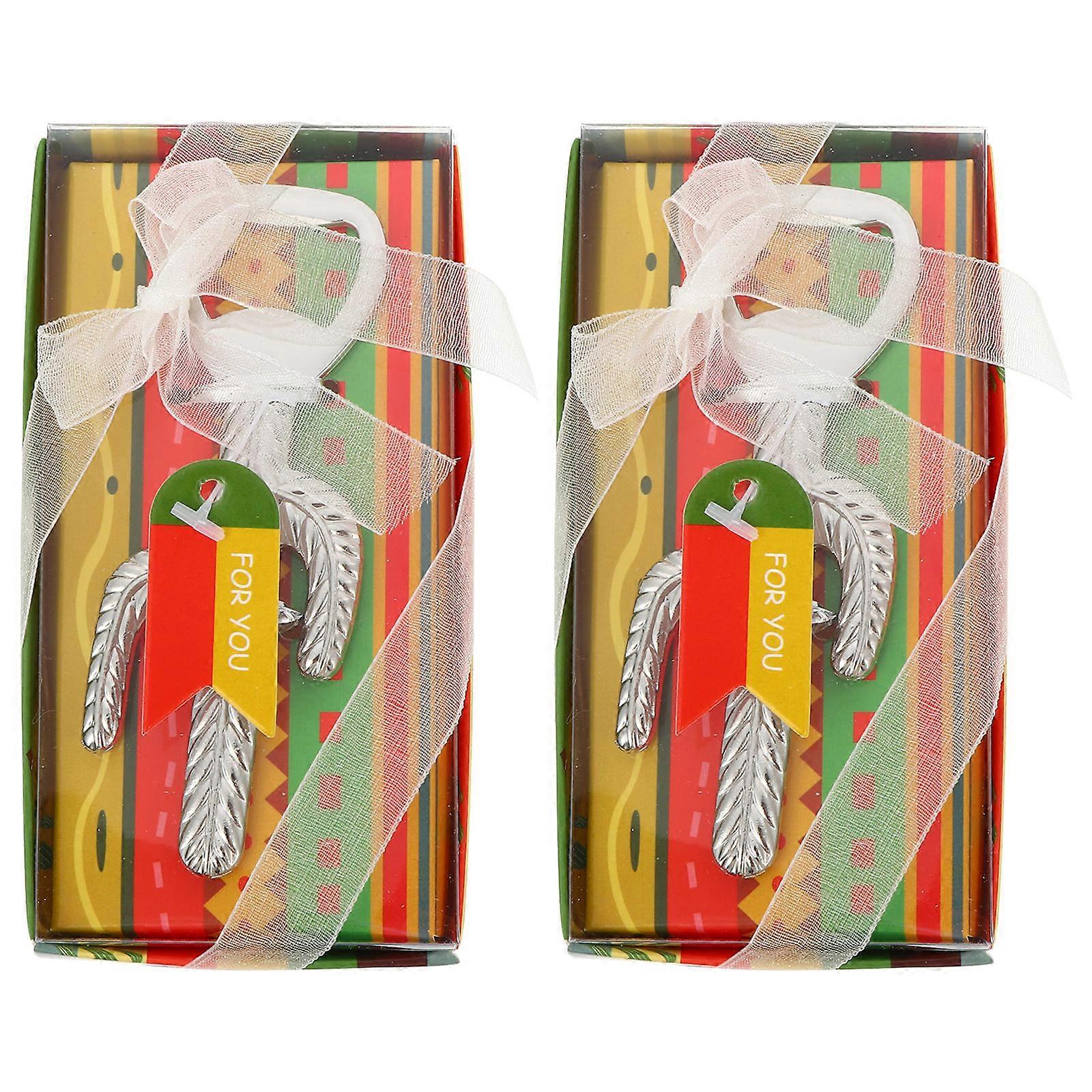 Magnetic Bottle Opener Cactus Bottle Lid Opener Outdoor Activities Silver 10X4X0.2CM 2Pcs