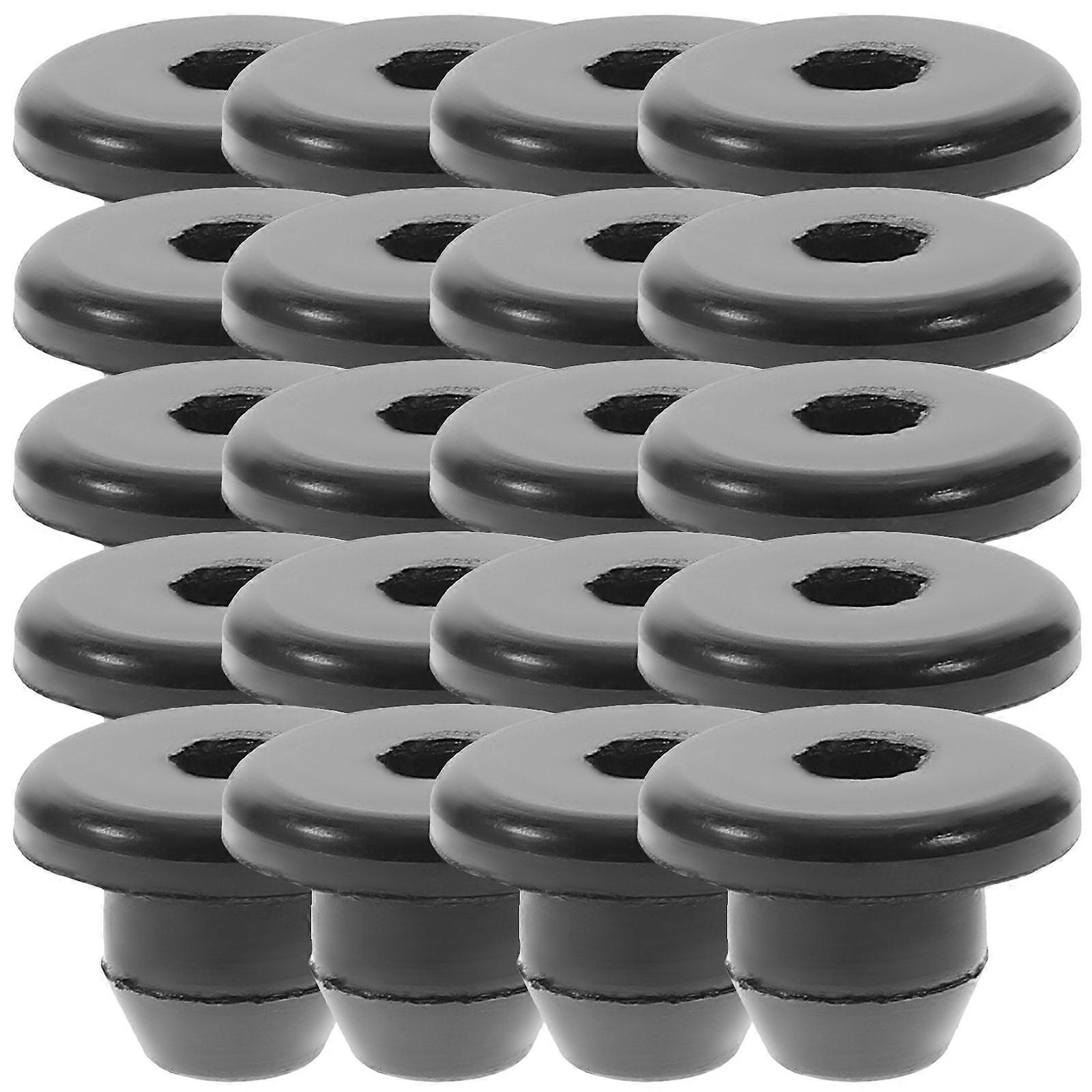 20pcs Horizontal Rubber Oil Plugs Durable Hydraulic Filler Bung Lightweight Leak Seal Flat Head Design for Oil Reservoir Easy Installation