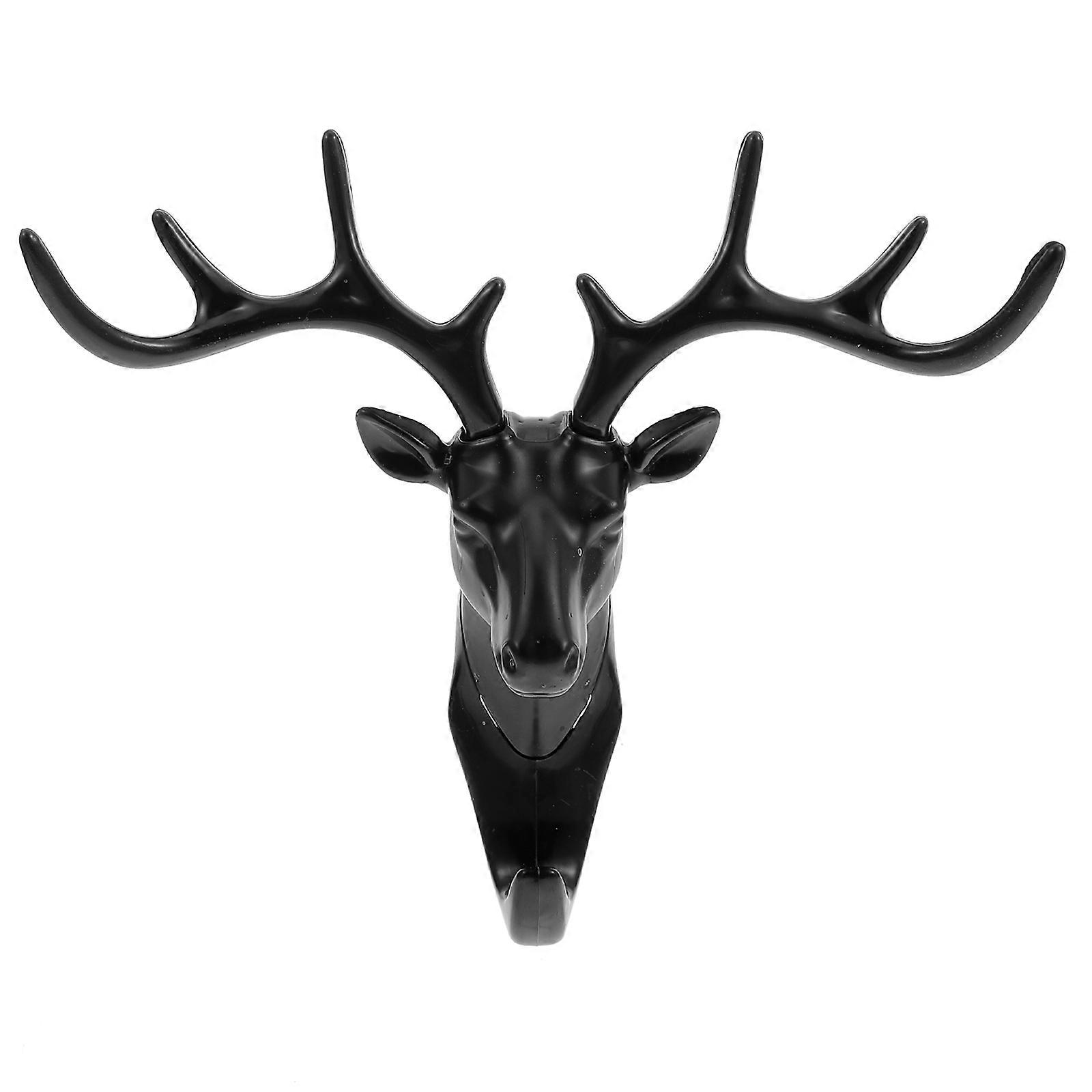 Deer Head Hanging Hook Creative Wall Decor 1Set for Home Use